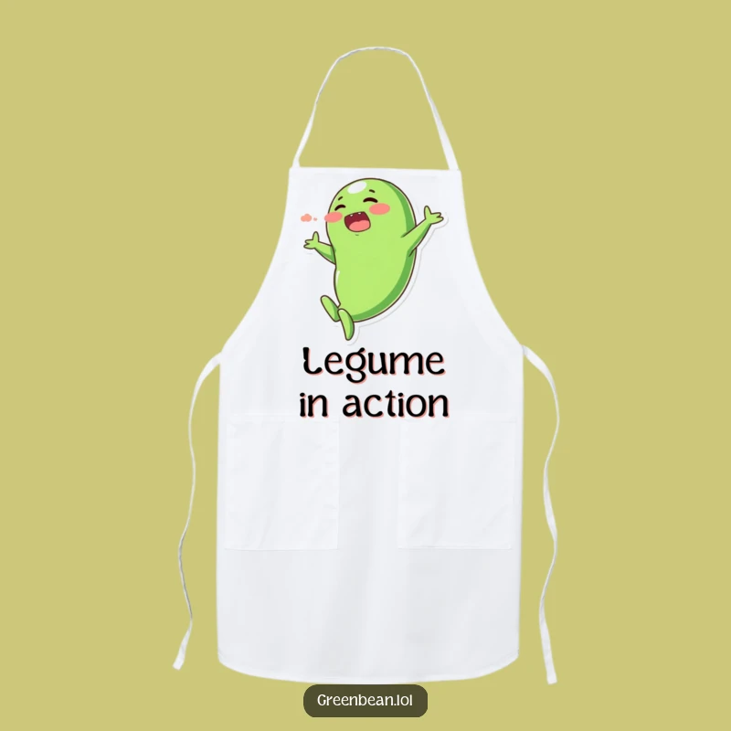Funny Dramatic Dive Green Bean Apron - Comedic Cookware Gift for Kitchen Fun