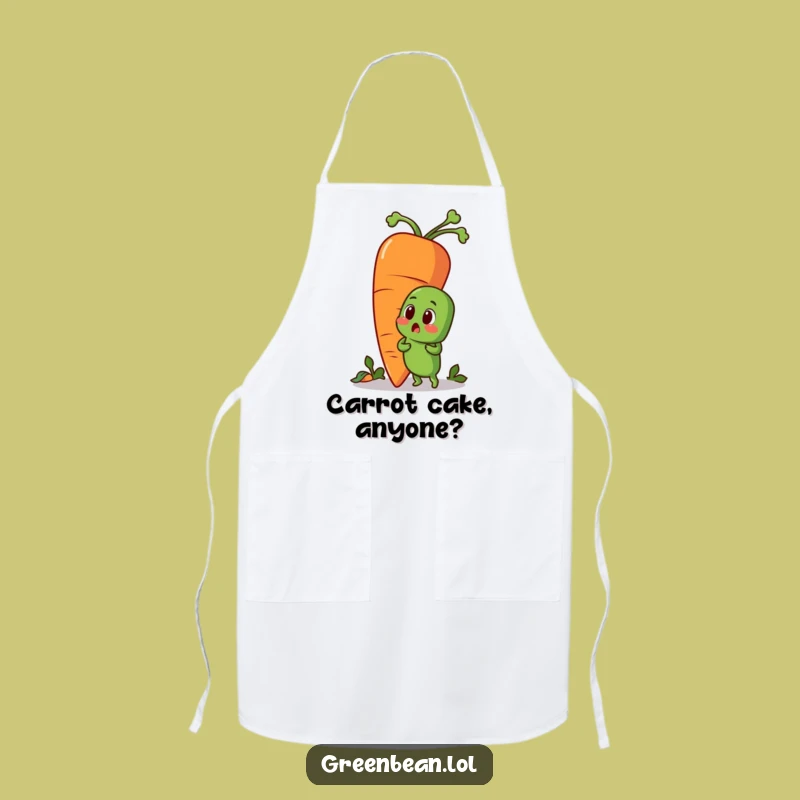 Funny Green Bean Carrot Apron: Humorous Kitchen Surprise, Perfect Chef Gift