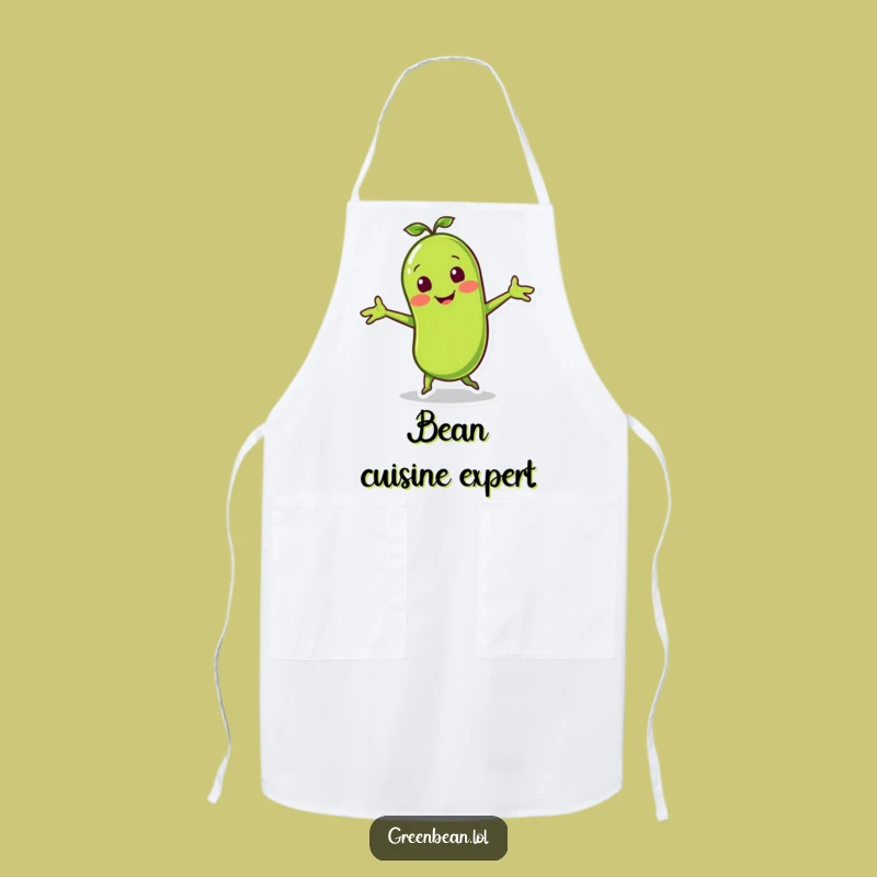 Funny Green Bean Jig Apron: Vegetable Dance Kitchen Fun Gift