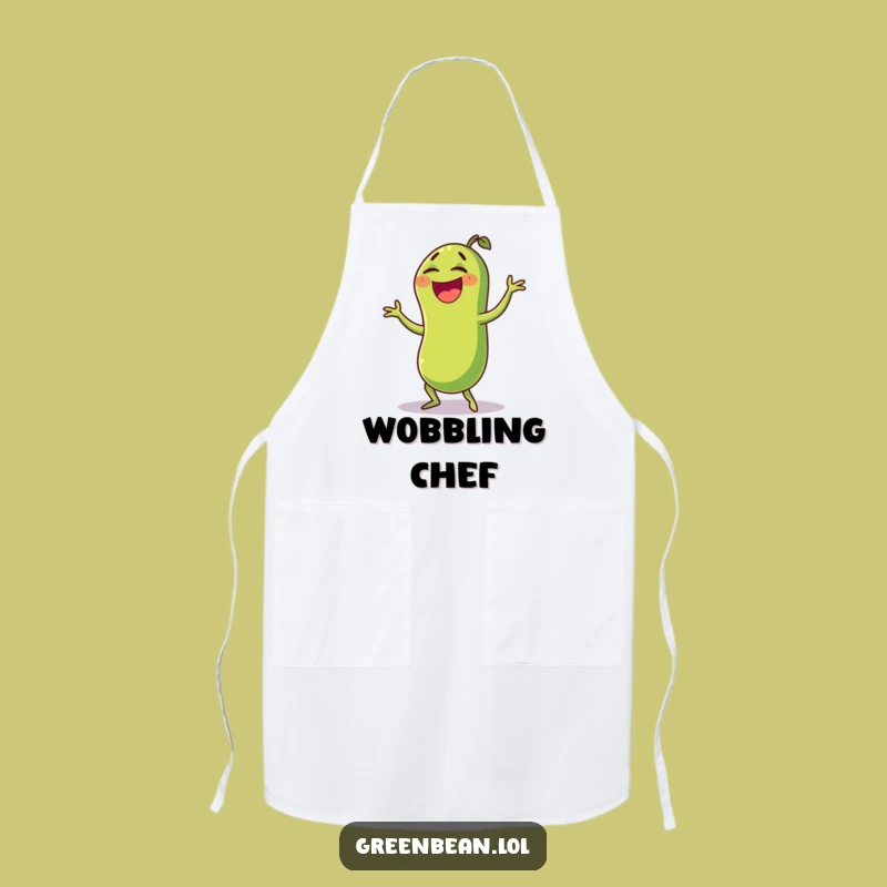 Funny Green Bean Wobble Dance Apron: Cook with Comedy, Perfect Kitchen Funny Gift