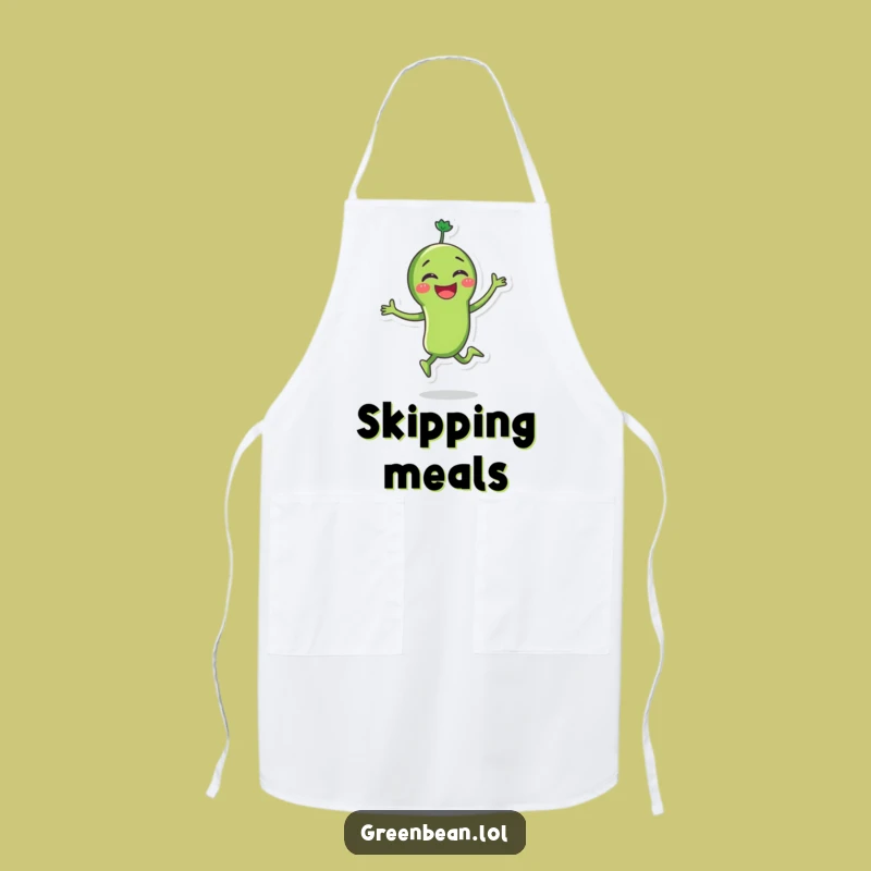 Funny Green Bean Skipping Apron: Cook with Joy, Perfect Kitchen Funny Gift