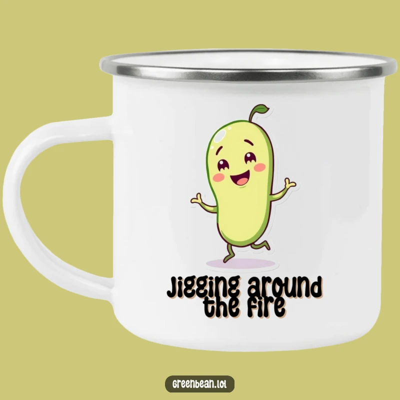 Funny Campfire Bean Mug - Hilarious Veggie Gift for Outdoor Dancing