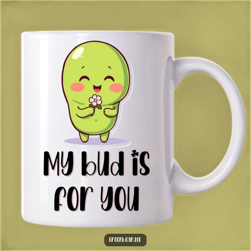 Funny Green Bean Flower Mug: A Charming Gift for Veggie Lovers!