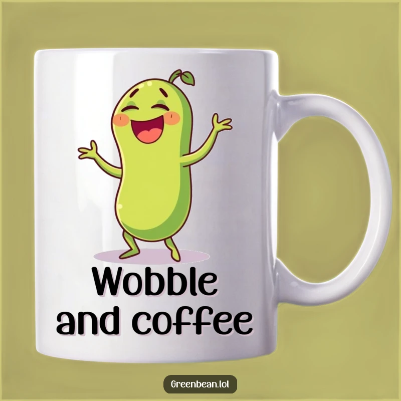 Funny Green Bean Wobble Dance Mug: Hilarious Moves, Perfect Gift for Laugh Lovers