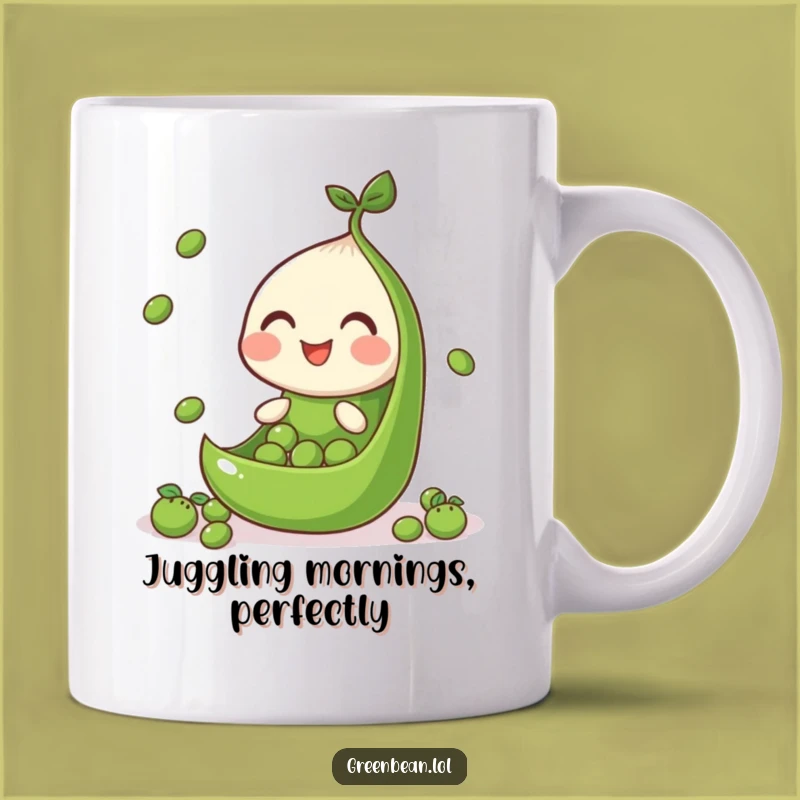 Funny Juggling Bean Mug - A Hilarious Veggie Gift for Skillful Sips