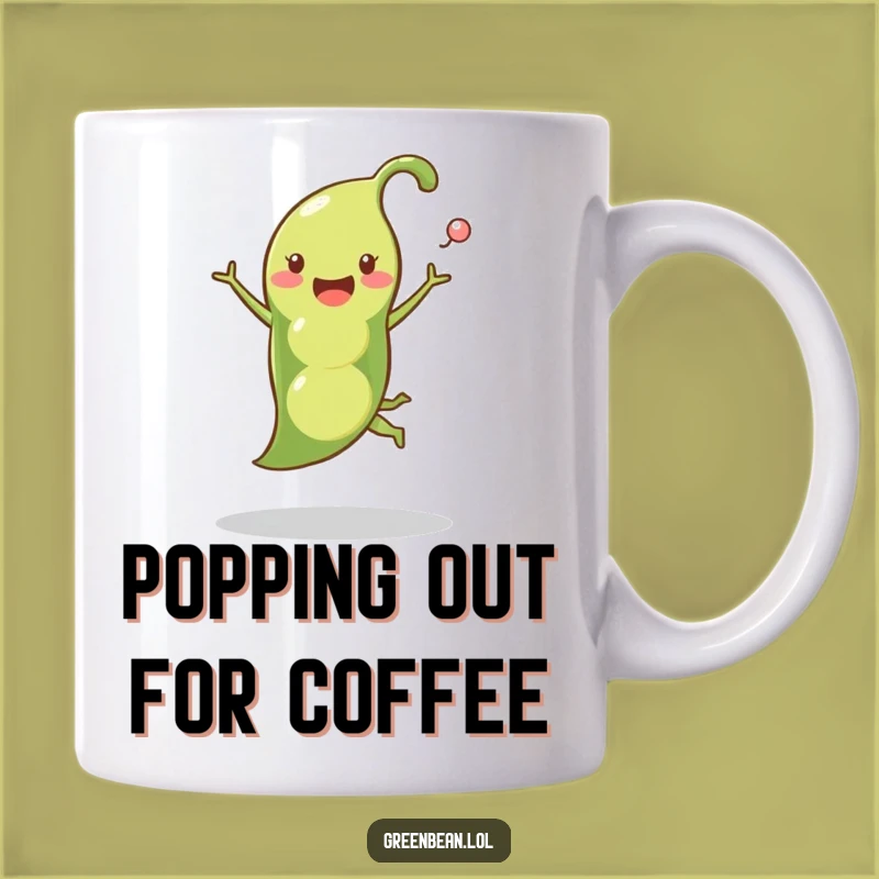 Funny Pea Pod Leap Mug: Hilarious Vegetable Gift for Gardeners and Comedians