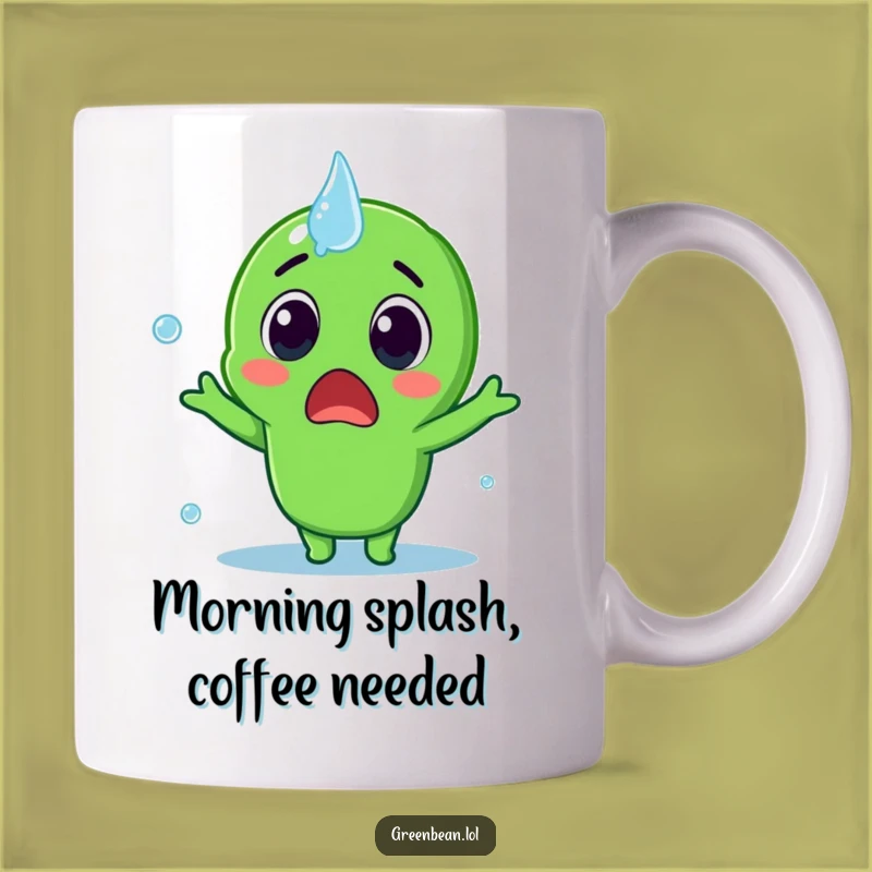 Funny Surprised Bean Funny Mug - Splash of Humor Gift