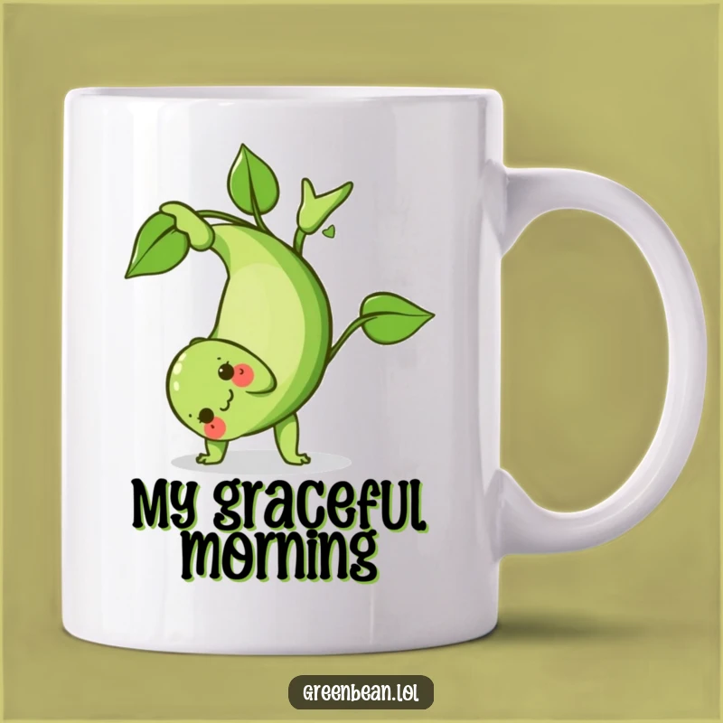 Funny Green Bean Acrobat Mug: A Hilarious Gift for the Energetic and Playful!