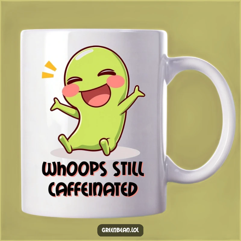 Funny Green Bean Slip Mug: Hilarious Comedic Vegetable Gift for Laugh Lovers
