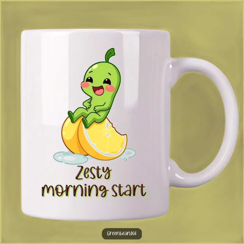 Funny Lemon Slide Mug: Giggling Bean Fun, Perfect Gift for Citrus Lovers