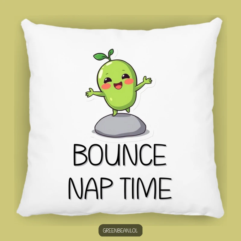Funny Bouncing Green Bean Pillow: Cozy Comfort with Energetic Vegetable Fun
