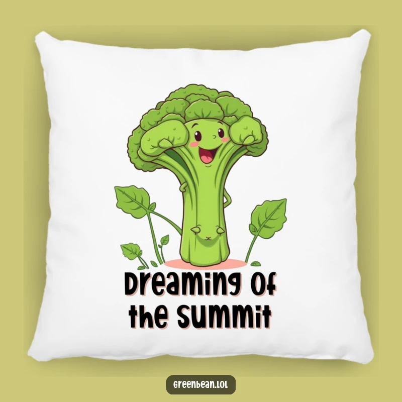 Funny Green Bean Broccoli Pillow: Comfy Humor for Your Couch
