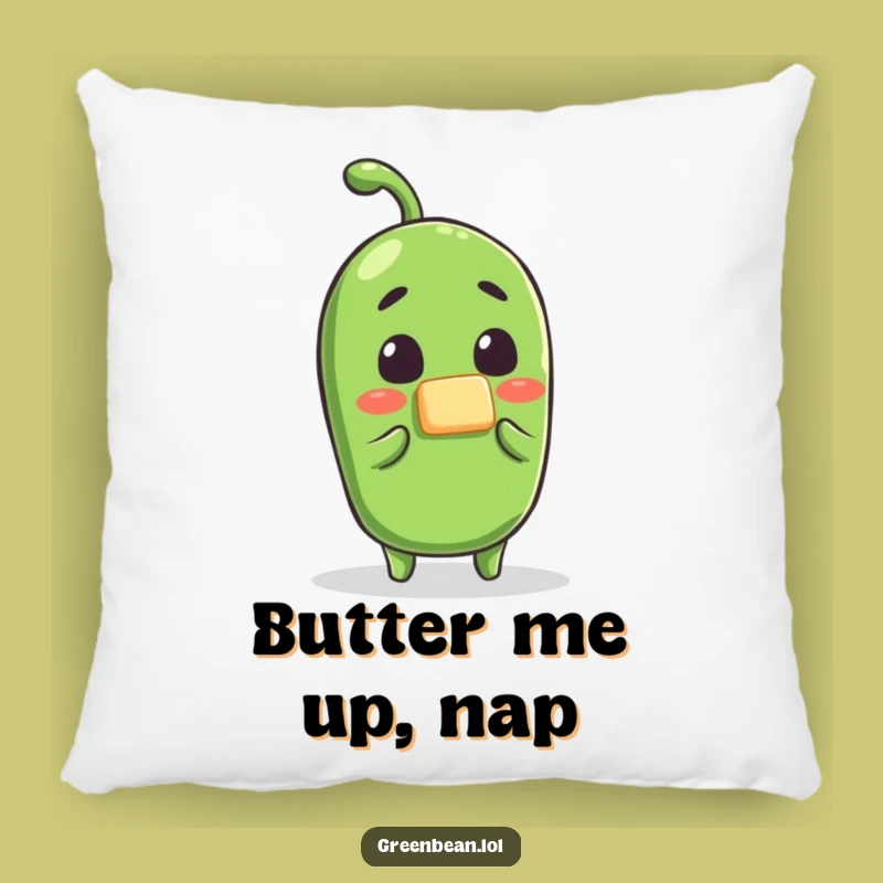 Funny Green Bean Butter Pillow: Comfy and Hilarious Decor for Relaxation