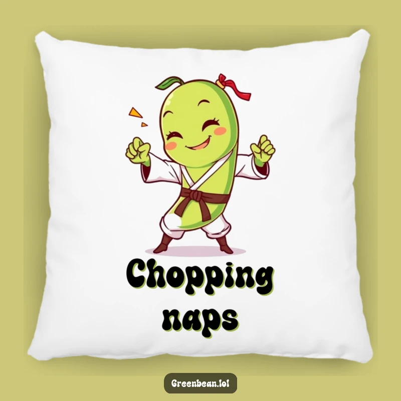 Funny Green Bean Karate Chop Pillow: Comfy Comedy, Perfect Accents Funny Gift for Loungers