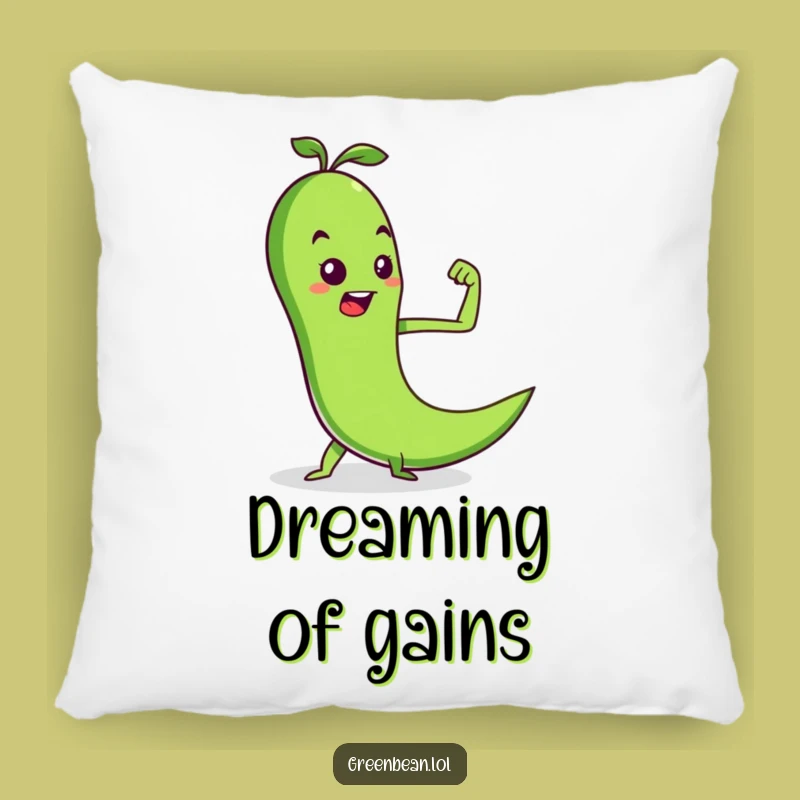 Funny Green Bean Muscle Pillow: Cozy Comfort for Your Gains, an Adorable Funny Gift