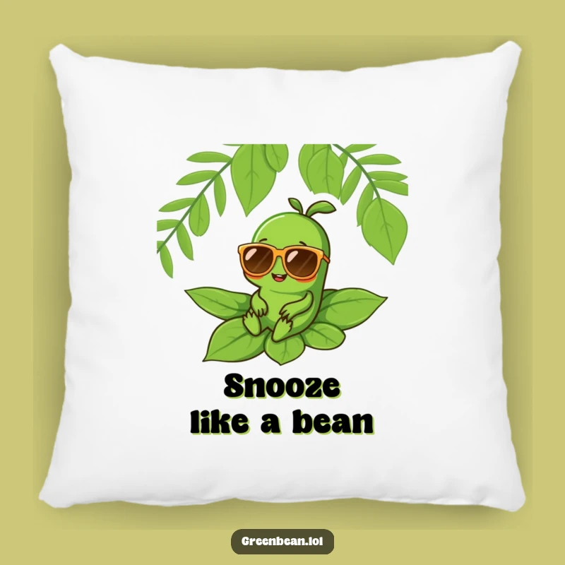 Funny Green Bean Pillow: Cool Character Comfort, Soft and Humorous Gift