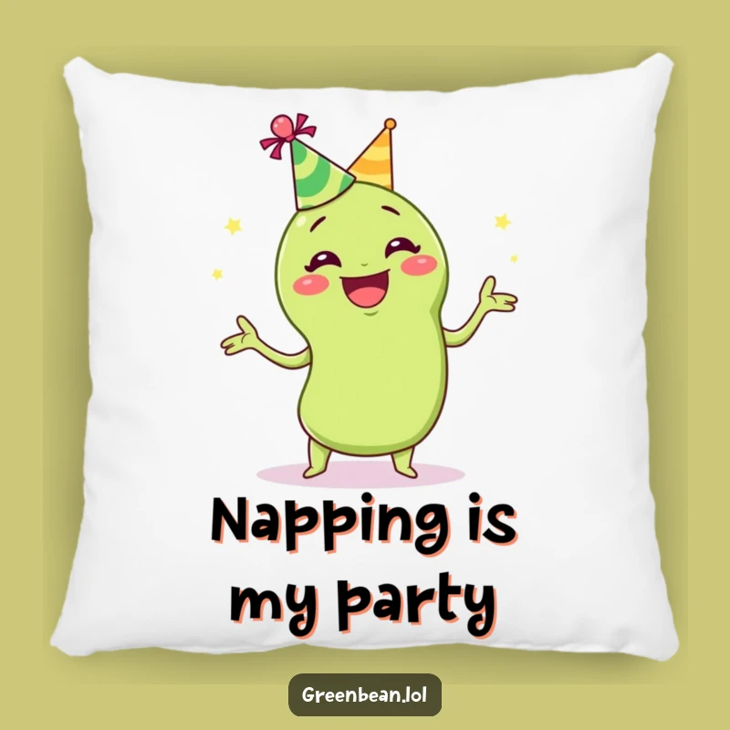 Funny Juggling Green Bean Pillow: Cozy & Hilarious Party Vegetable Accent