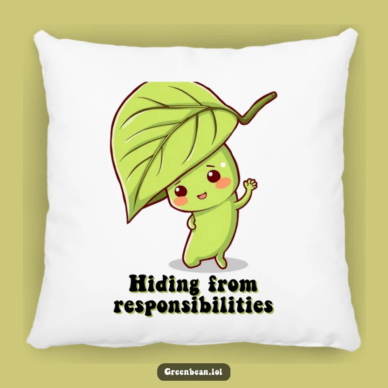 Funny Hide-and-Seek Green Bean Pillow: Cozy Mischief Cushion, Perfect Funny Gift