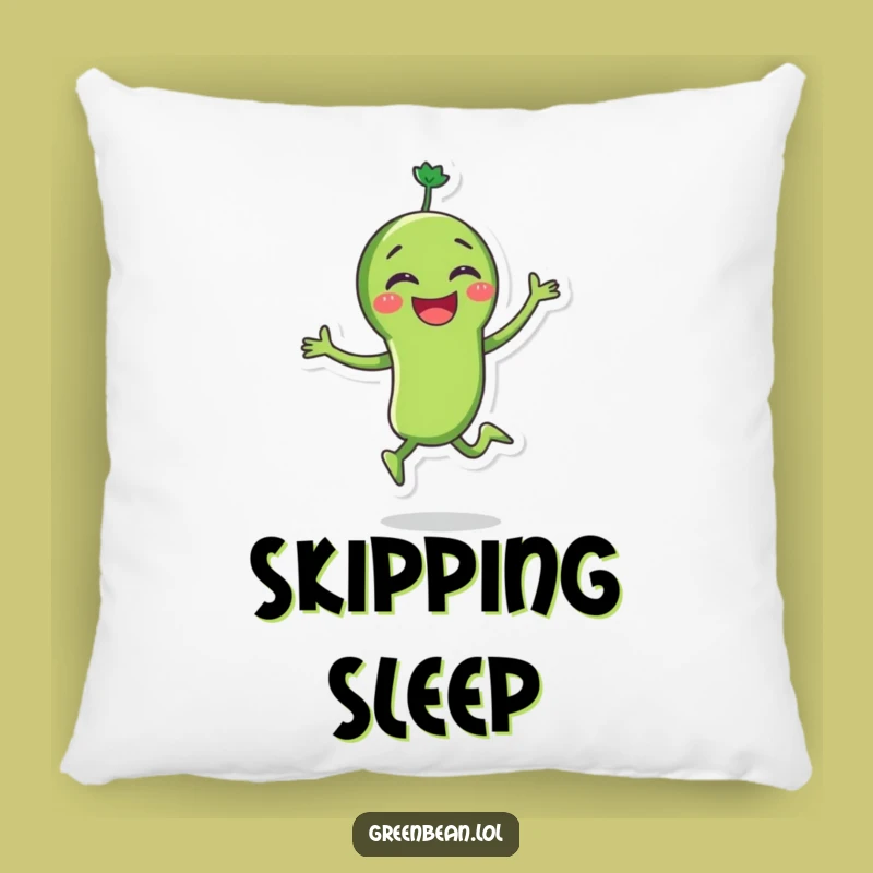 Funny Green Bean Skipping Pillow: Cozy Happiness, Perfect Comfy Funny Gift