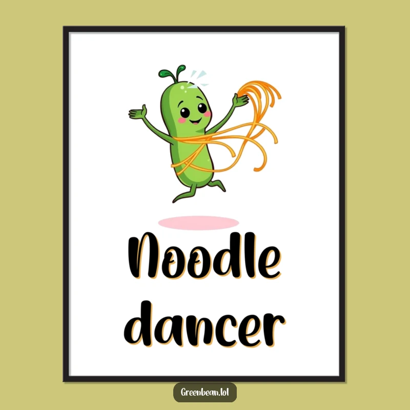 Funny Dancing Bean Digital Art: Energetic Instant Download