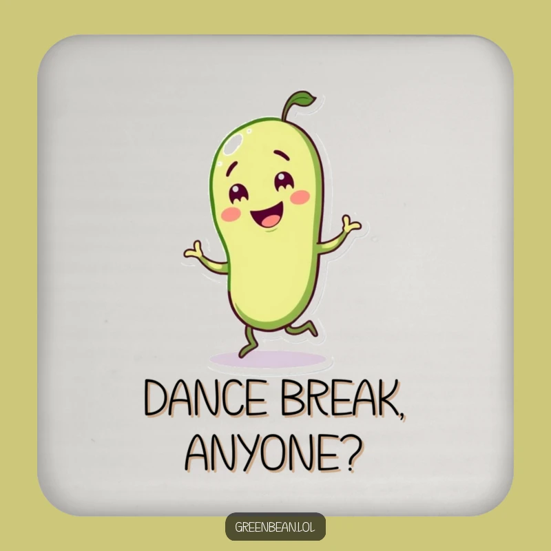 Funny Jigging Bean Coaster - Hilarious Veggie Gift for Table Fun