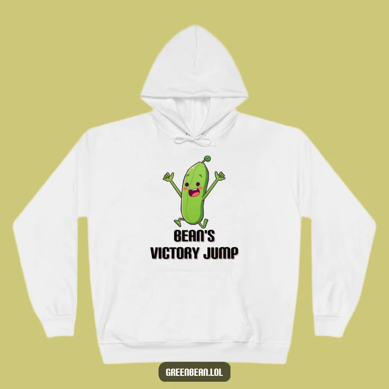 Cozy Funny Victory Bean Hoodie - Warmth for Go-Getters