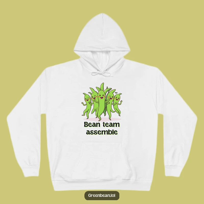 Funny Dancing Green Beans Hoodie: Cozy & Hilarious Vegetable Group Apparel