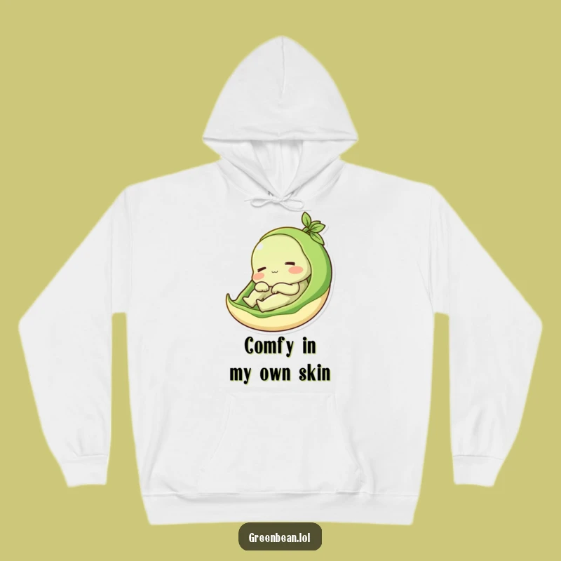 Funny Green Bean Pod Hoodie: Cozy Veggie Comfort, an Ideal Funny Gift for Food Lovers
