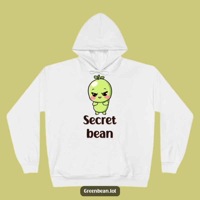 Cozy Funny Green Bean Wink Hoodie: Warmth with a Hint of Playfulness