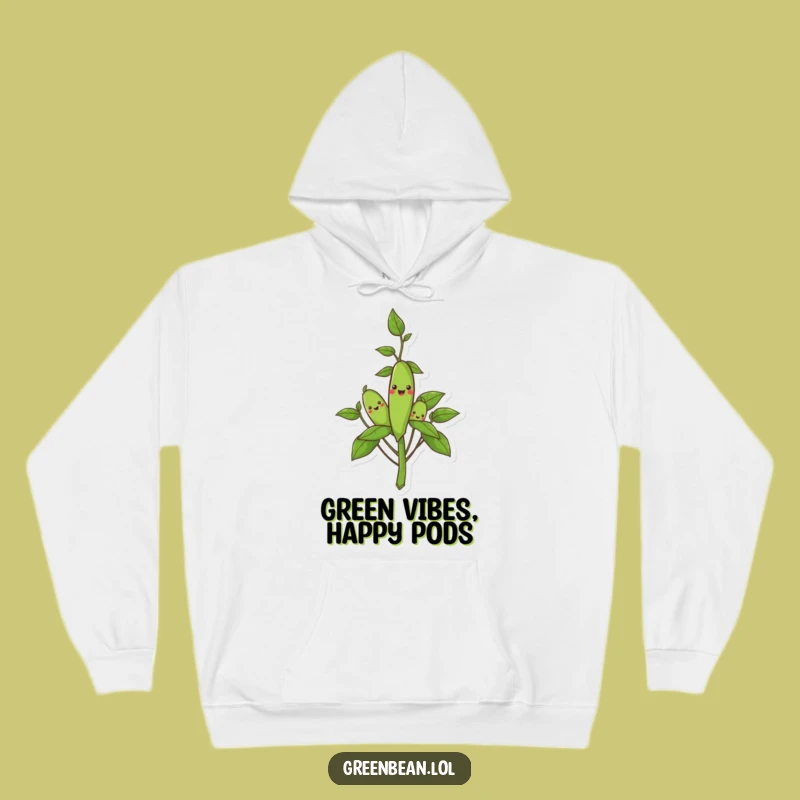 Cozy Funny Veggie Patch Hoodie: Snuggle Up with Hilarious Green Bean Friends!