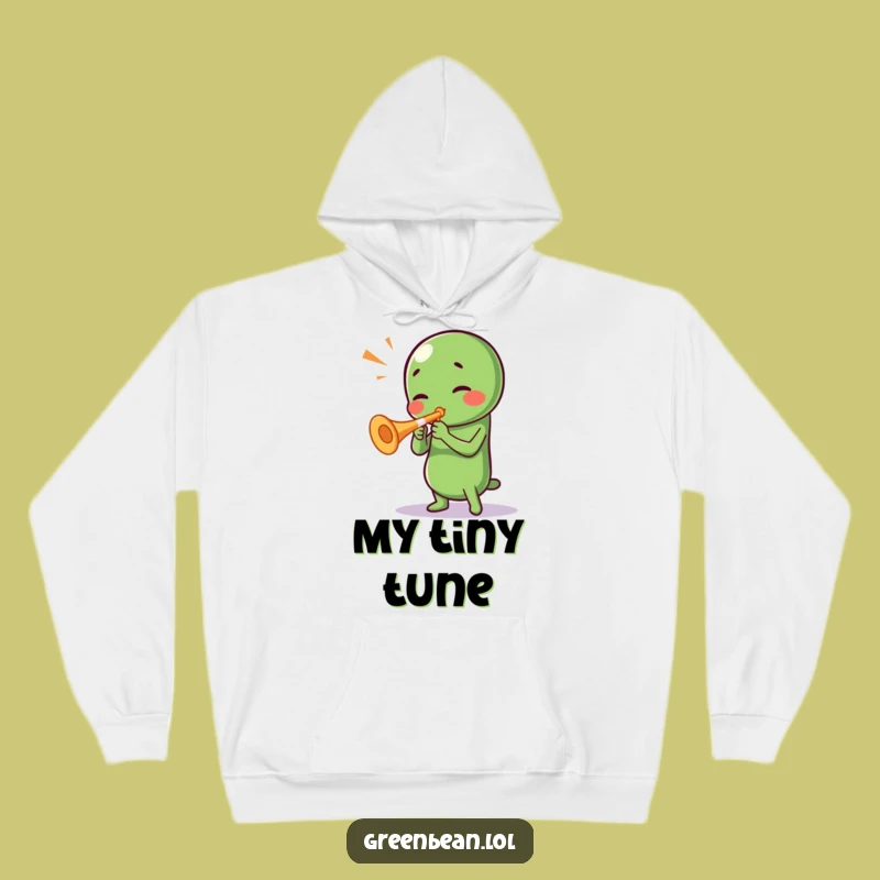 Funny Green Bean Trumpet Hoodie: Cozy Up with This Hilarious Musical Vegetable Gear!
