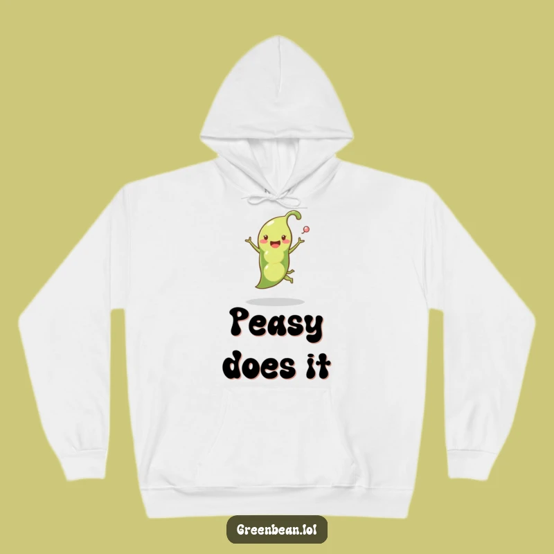 Funny Pea Pod Leap Hoodie: Cozy & Hilarious Vegetable Apparel for Outdoor Fun