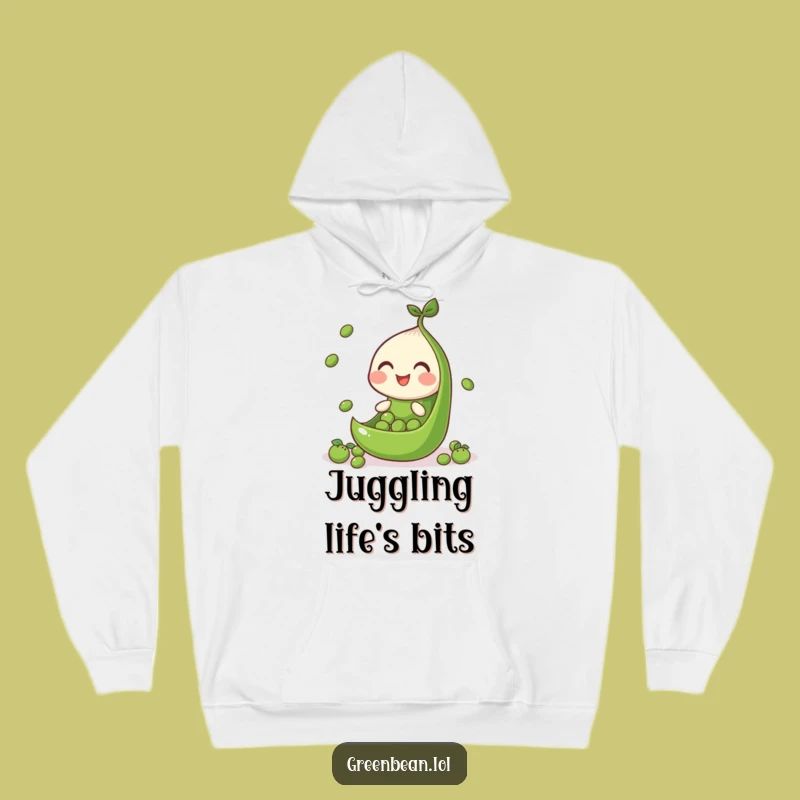 Funny Cozy Juggling Bean Hoodie - Hilarious Veggie Gift for Comfort and Skill