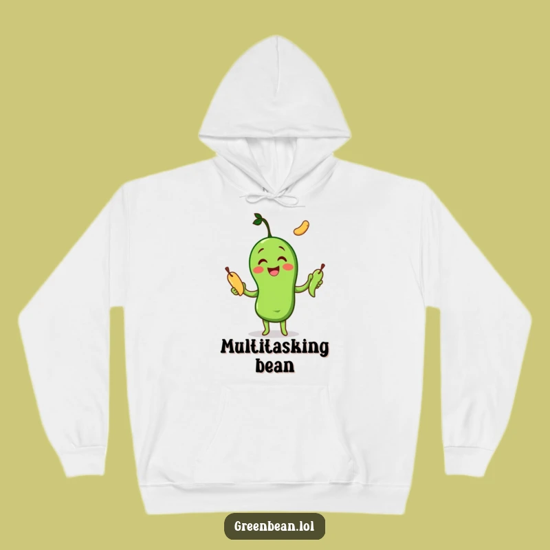 Funny Juggling Bean Hoodie: Multi-tasking Fun, Cozy & Humorous Gift