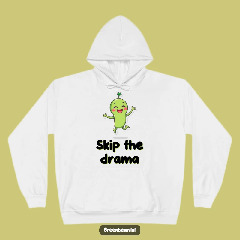 Funny Green Bean Skipping Hoodie: Cozy Joy, Perfect Warm Funny Gift