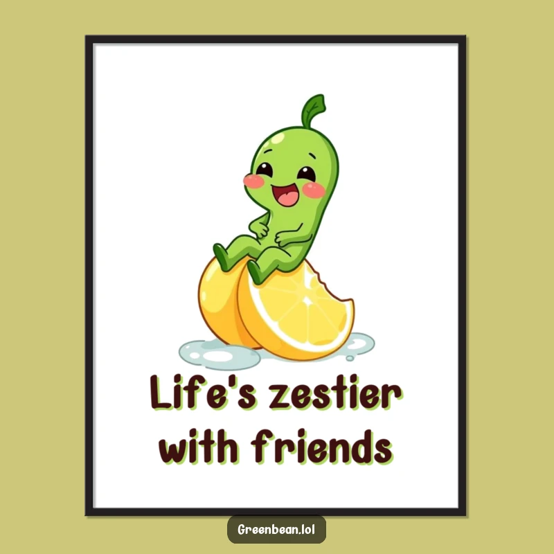 Funny Free Printable Wall Art: Slipping Bean Fun, Whimsical Downloadable Decor