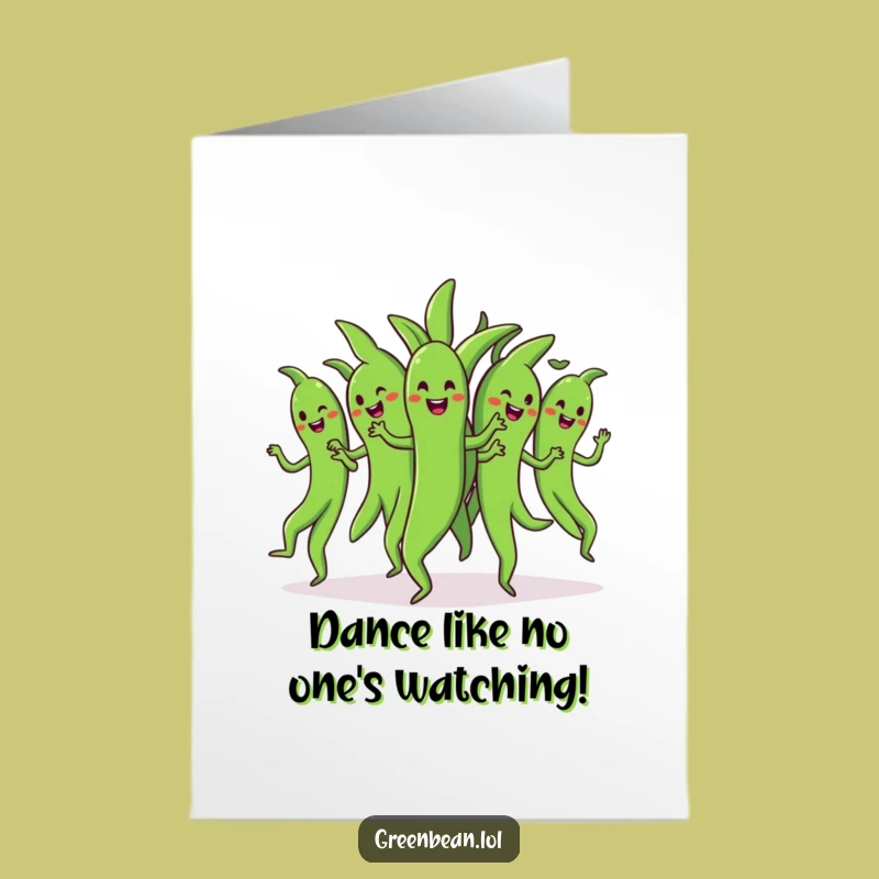 Free Printable Birthday Card: Dancing Green Beans for a Fun Downloadable Gift!