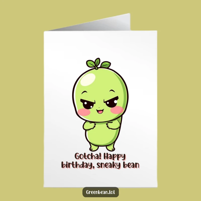 Free Printable Birthday Card: Winking Bean Fun, Cheeky DIY Gift for Celebrations