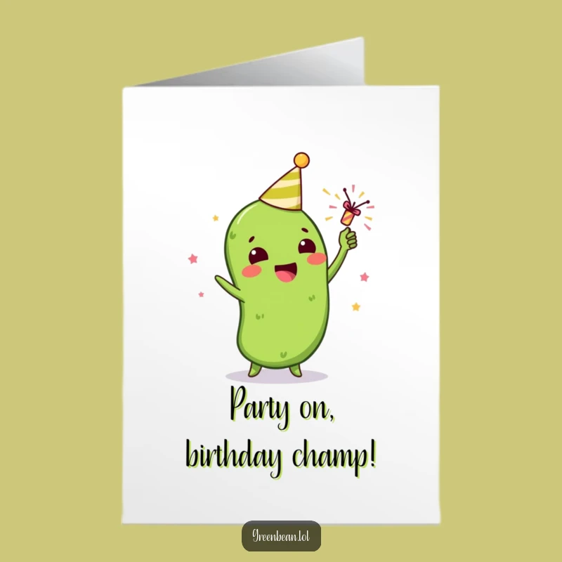 Free Printable Birthday Card: Party Popper Bean Joy, Hilarious DIY Gift for Celebrations