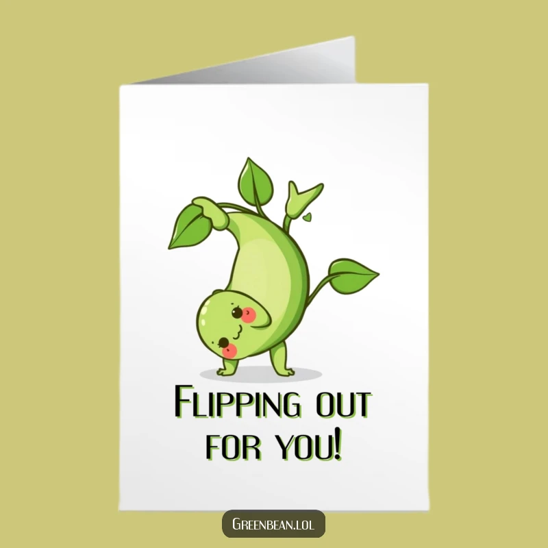 Free Printable Congrats Card: Flipping Green Bean - Hilarious Downloadable for Achievements