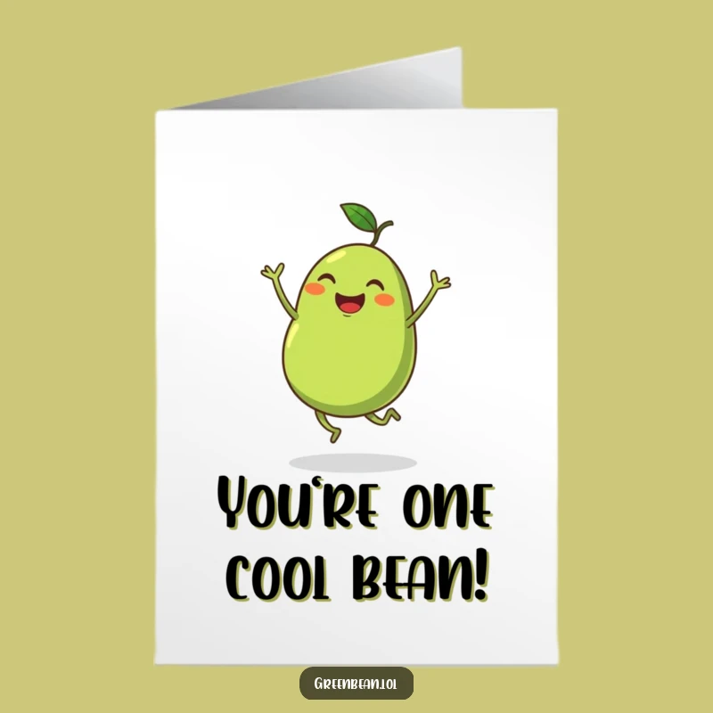 Free Printable Dancing Bean Congratulations Card: Veggie Victory Dance, Downloadable Greeting