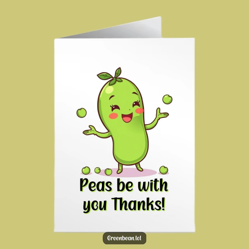 Free Printable Juggling Bean Thank You Card - Funny Downloadable Gift for Showing Appreciation