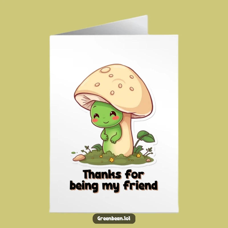 Free Printable Shy Bean Thank You Card: Hidden Gratitude Downloadable Gift
