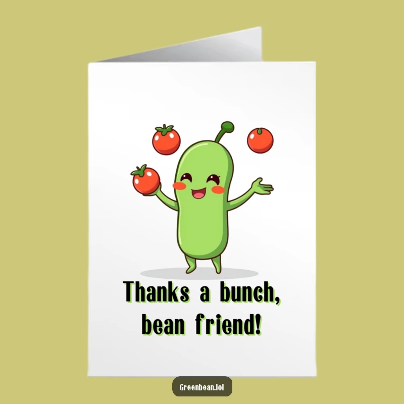 Free Printable Thank You Card: Juggling Bean Gratitude, Charming DIY Gift Idea