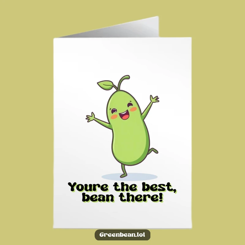 Free Printable Thank You Card: Cartwheeling Green Bean Downloadable for Gratitude!