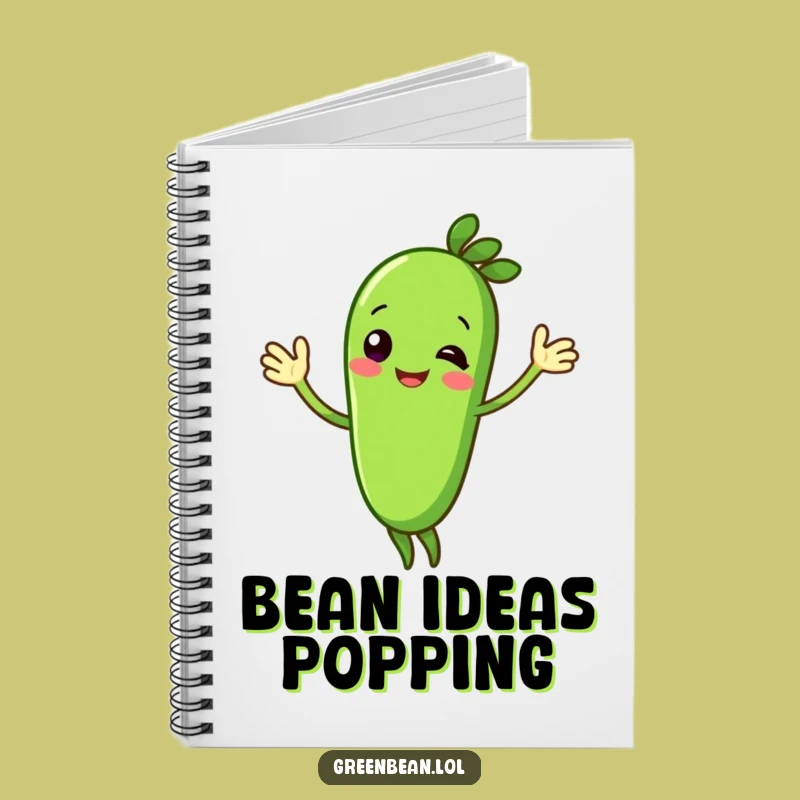 Funny Green Bean Journal: Cheerful Waving Notes, Ideal Funny Gift!