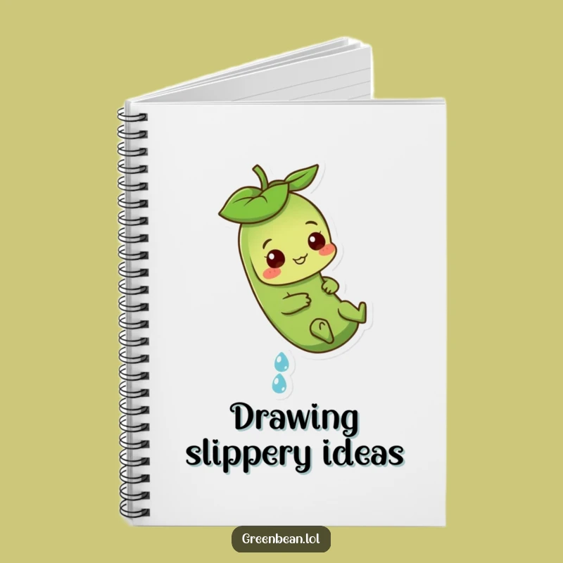 Funny Green Bean Dewdrop Notebook: Write with Playful Fun - Ideal Funny Gift