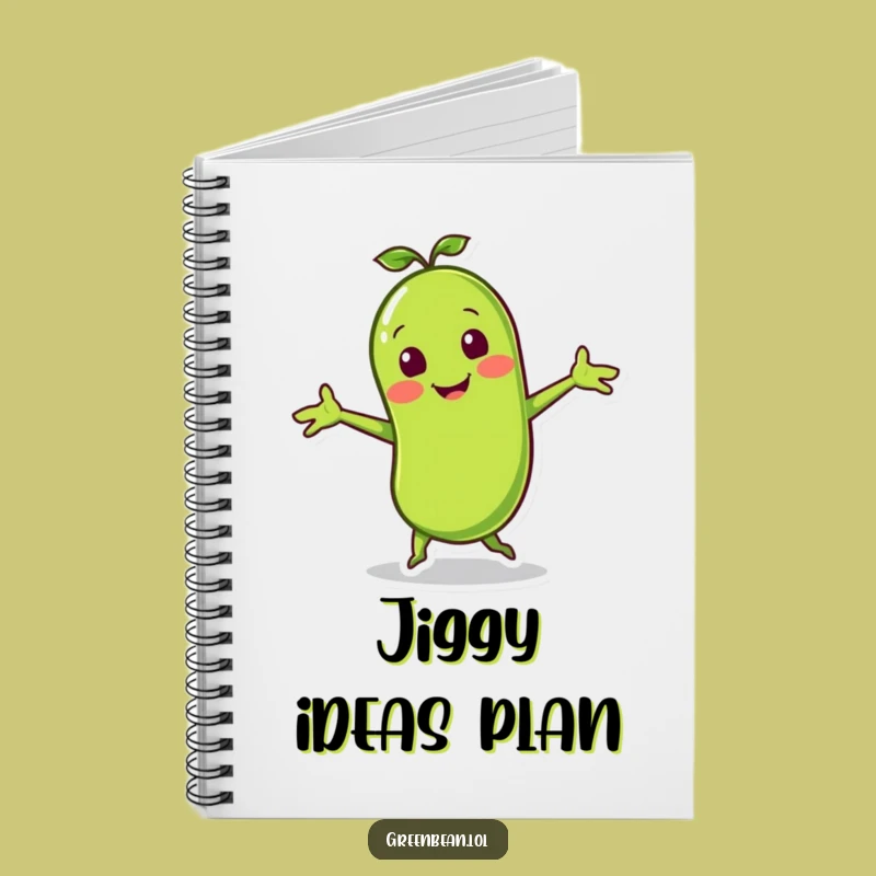 Funny Green Bean Jig Notebook: Vegetable Dance Journal Gift