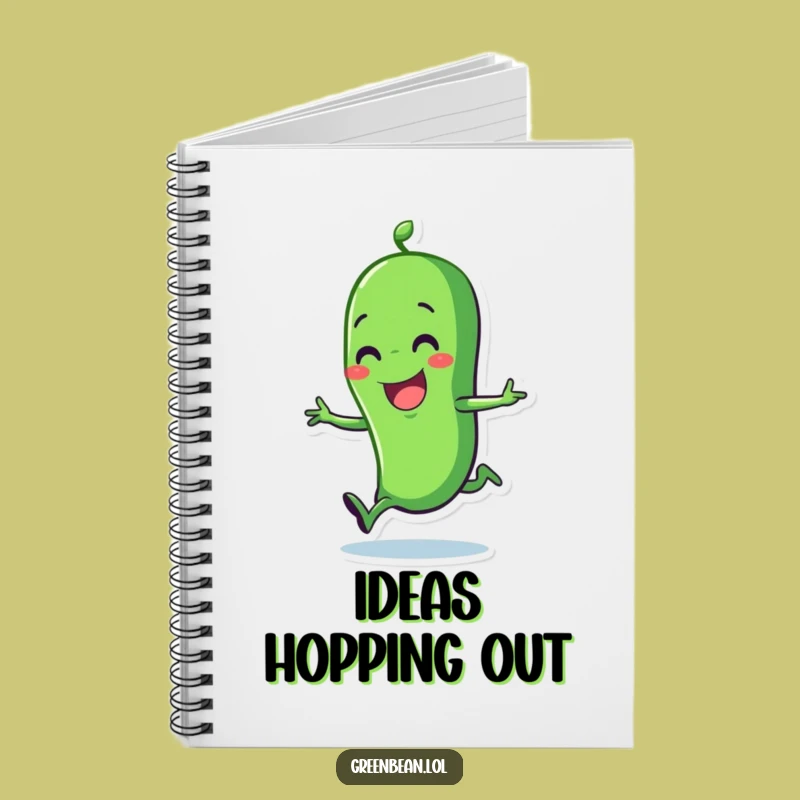 Funny Happy Bean Notebook: Hopping Notes, Playful Funny Gift!
