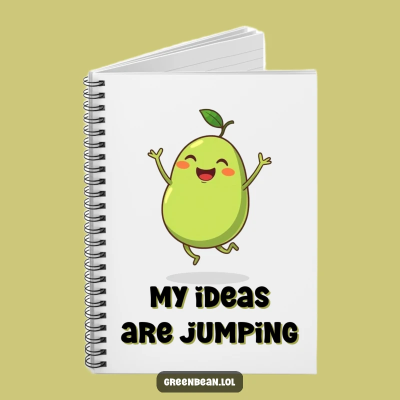 Funny Notebook: Dancing Green Bean - Journal Your Moves